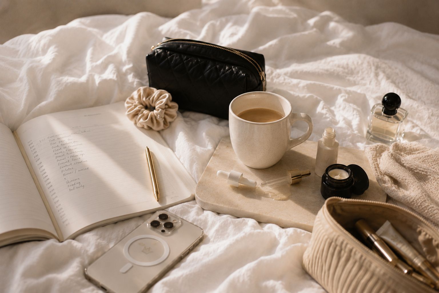 Morning routine workspace